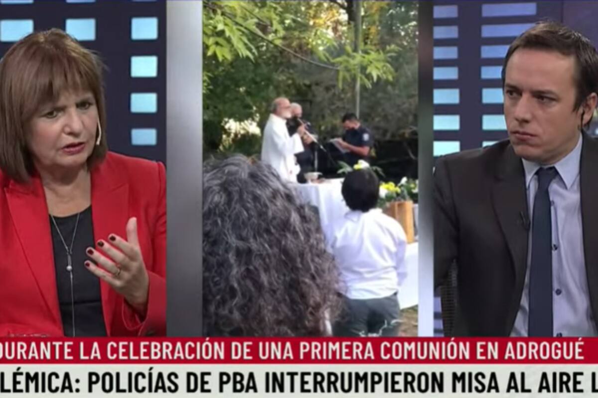 La exministra de Seguridad durante un reportaje en LN+