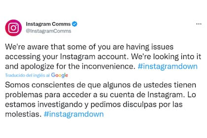 La explicación de Instagram sobre la falla