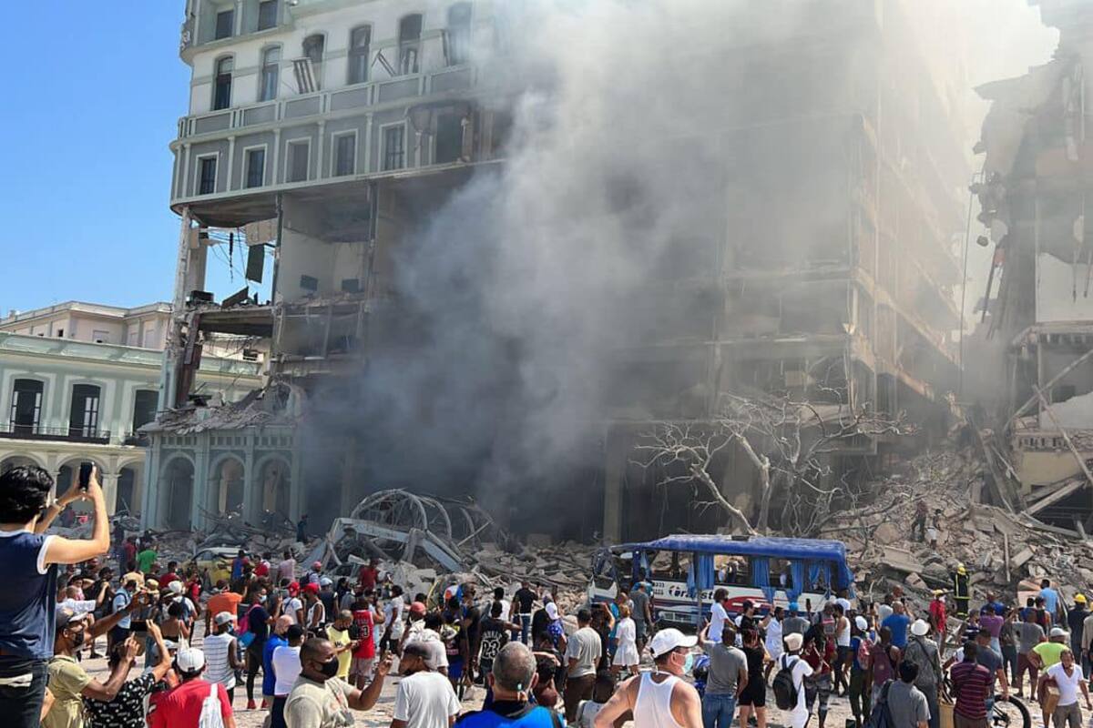La explosión ocurrió en un hotel del centro de La Habana, según reportes de opositores en Twitter (@14ymedio)