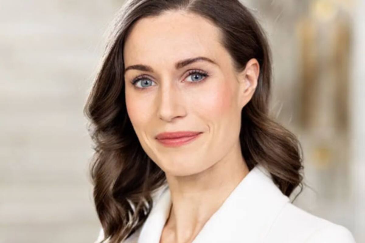 La expremier finlandesa Sanna Marin, en la presentación en el Tony Blair Institute