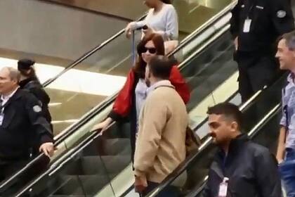 La expresidenta en otro de sus arribos al país