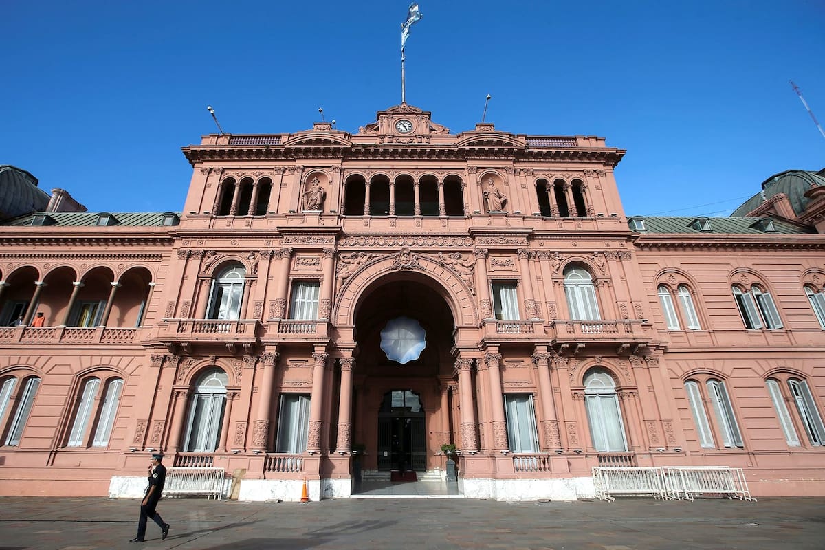 La fachada de la Casa Rosada