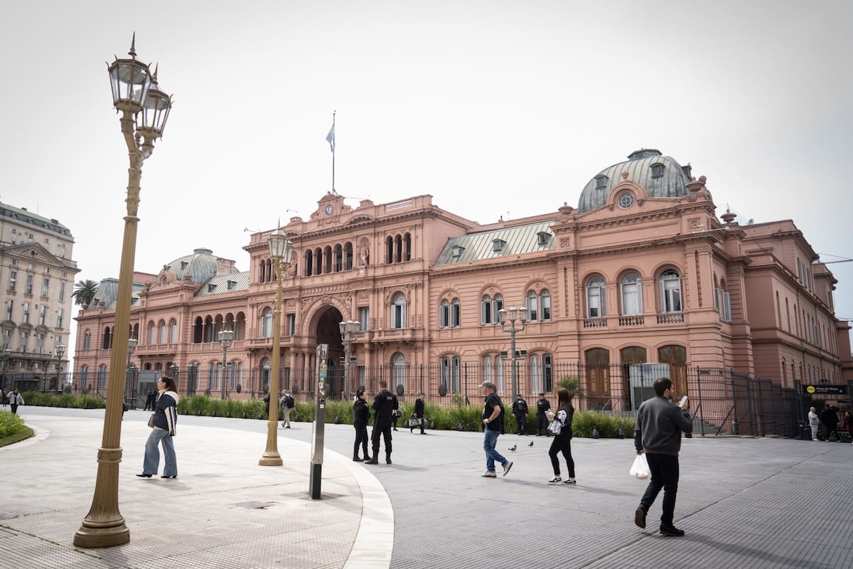 La fachada de la Casa Rosada, la sede del Poder Ejecutivo