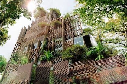 La fachada del Rosewood de San Pablo con jardín vertical a cargo de Nouvel.