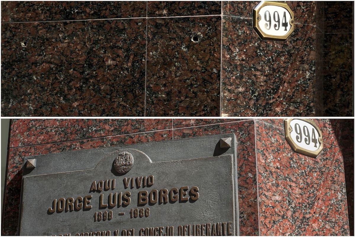 La fachada donde estuvo la placa y ya no está