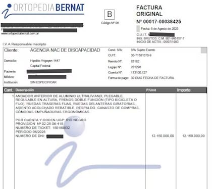 La factura señalada como con un sobreprecio del 4239%