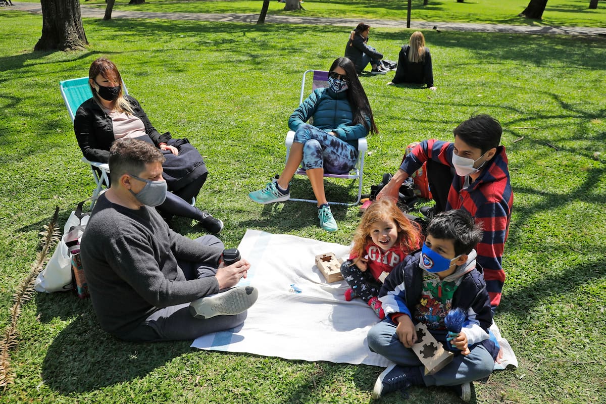La familia Callisti se juntó en el Parque Las Heras