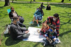 La familia Callisti se juntó en el Parque Las Heras