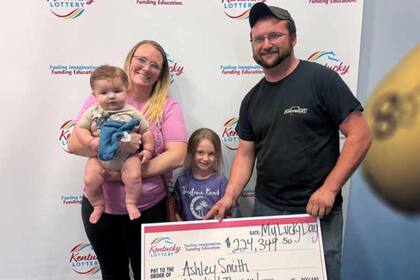 La familia de Kentucky cobró su premio de la lotería