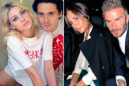 La familia dividida: Brooklyn y su esposa Nicola Peltz por un lado, y David y Victoria, por otro