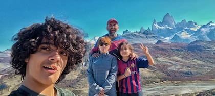 La familia entera disfrutando del Chaltén
