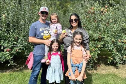La familia Lammert, antes del nacimiento de Valentina, la más pequeña de sus hijas