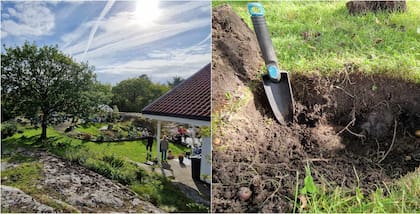 La familia noruega buscaba un arete y encontró un tesoro vikingo