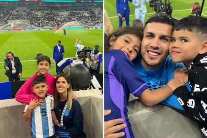 La familia Paredes en el estadio Lusail