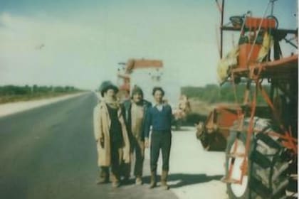 La familia Ratti en camino a Salta, en pleno invierno
