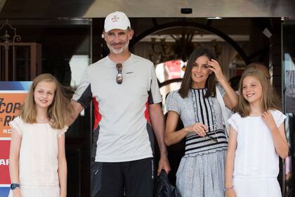 La familia real, en la Copa del Rey, el año pasado