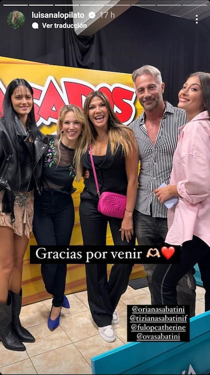 La familia Sabatini-Fulop también disfrutó de una de las funciones de Casados con hijos