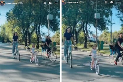 La familia salió a disfrutar de la tarde del viernes por su zona y la modelo aprovechó para disipar los rumores de ruptura