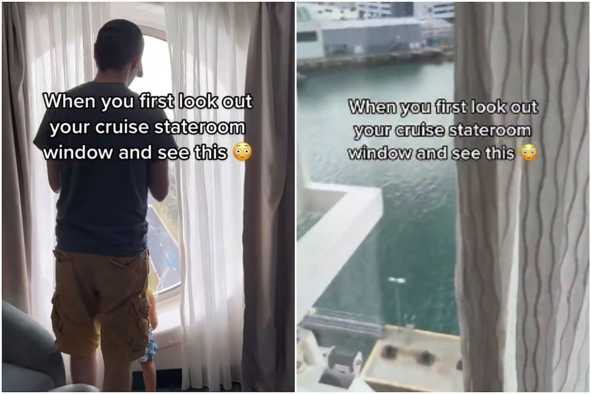 La familia se llevó un susto al dar vistazo en la ventana del camarote
