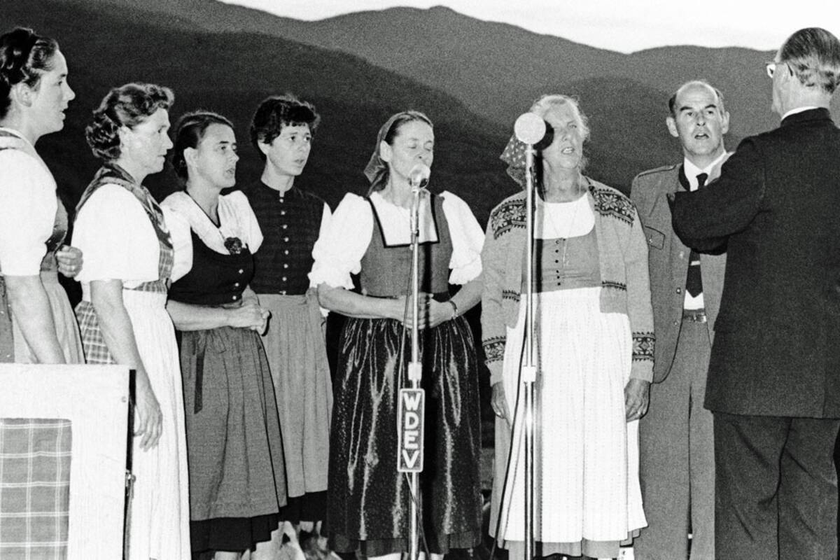 La familia Von Trapp, en un concierto público de 1966