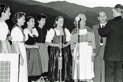 La familia Von Trapp, en un concierto público de 1966