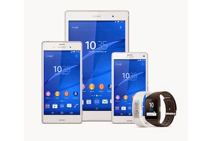 La familia Xperia Z3 de Sony (tableta de 8 pulgadas, smartphones de 5,2 y 4,6 pulgadas), su Smartwatch 3 y su SmartBand Talk