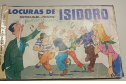 La famosa revista de historietas de los años 70 "Locuras de Isidoro" dedicó un número entero a ficcionalizar un encuentro entre el antihéroe porteño Isidoro Cañones y la doctora Aslan. Foto: ejemplar en venta en Mercado Libre.