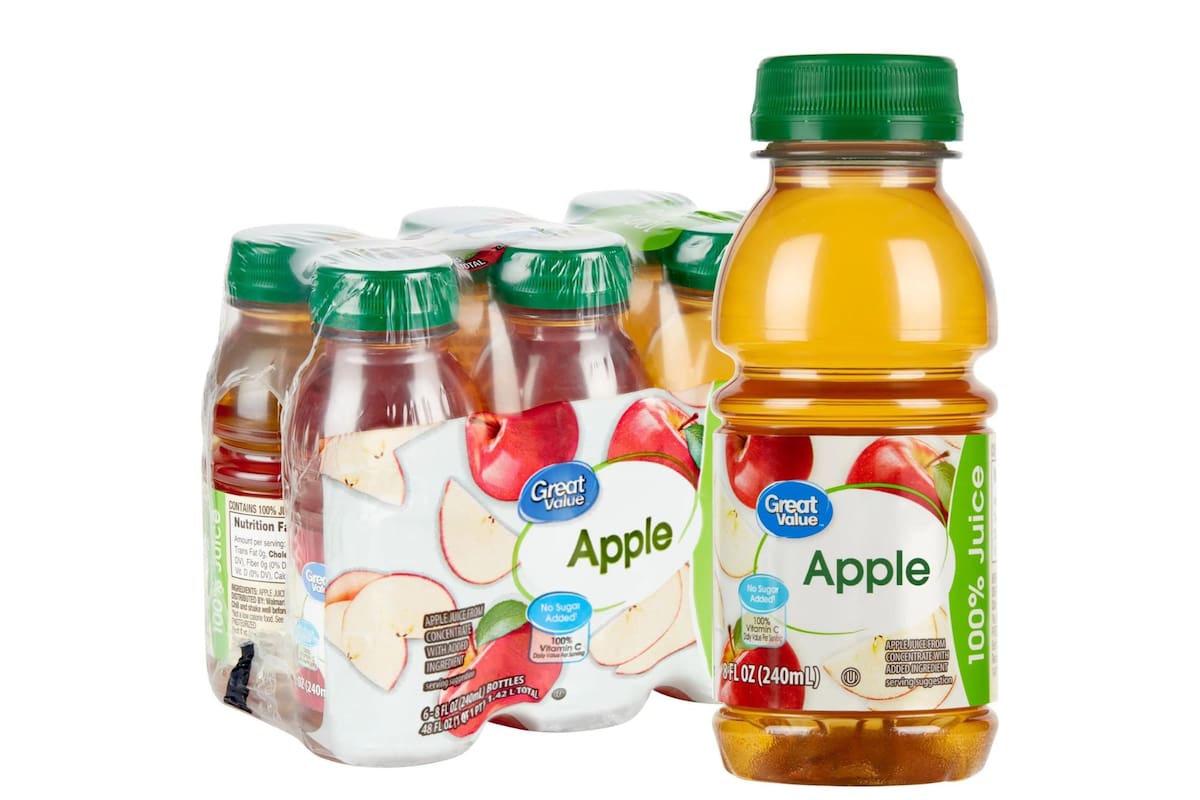 La FDA retiro del mercado el jugo de manzana de las marcas Great Value, Market Basket, Weis, Urban Meadow, Natures Nectar, Wellsley Farms, Solevita y Clover Valley