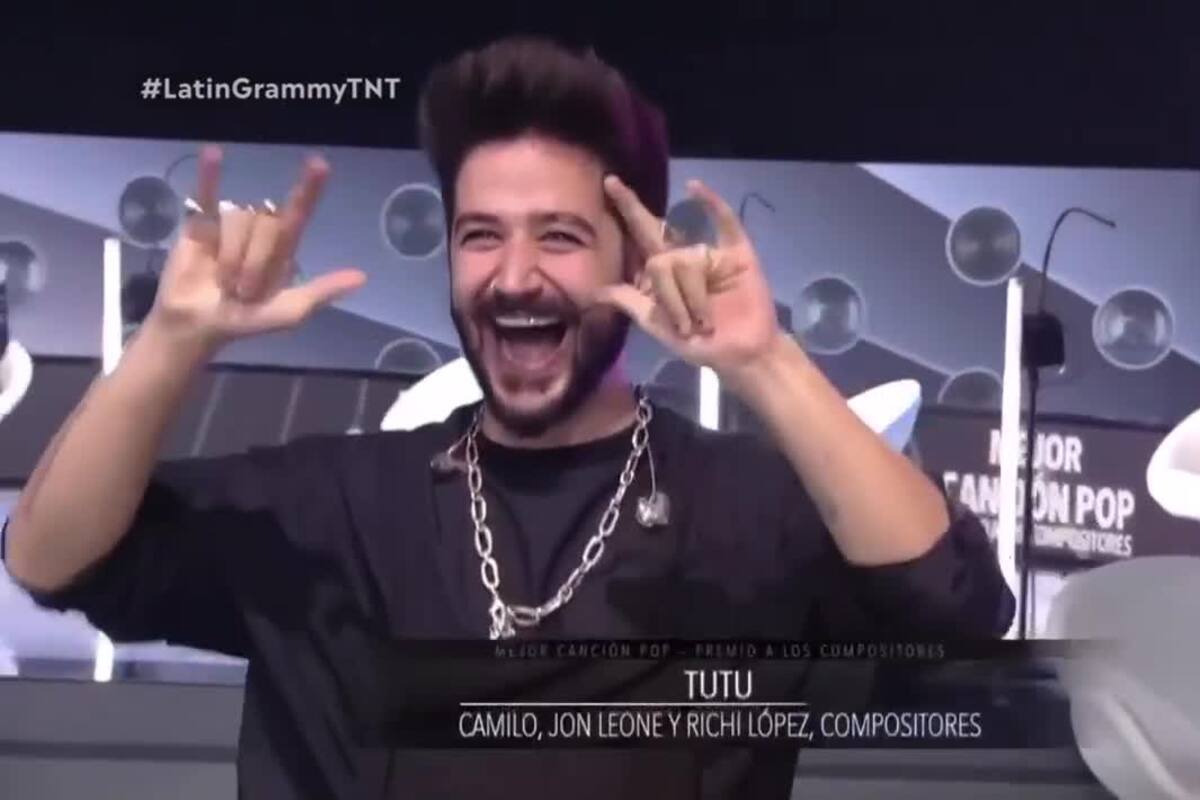La felicidad de Camilo por su premiación en los Latin Grammy 2020