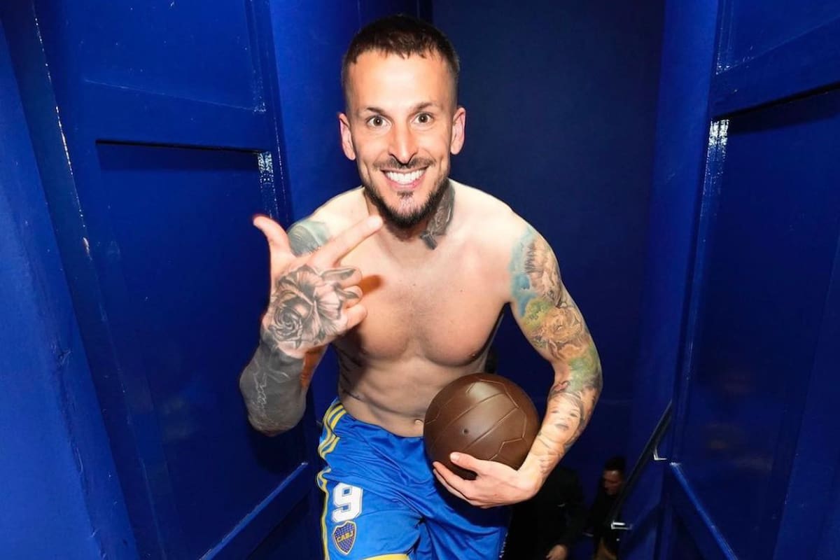 La felicidad de Darío Benedetto, autor del único gol con el que Boca venció a River 1 a 0 en la Bombonera (Javier García Martíno / Prensa Boca)