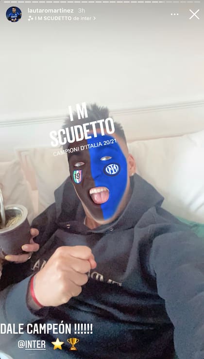 La felicidad de Lautaro Martínez por su primer título en Italia