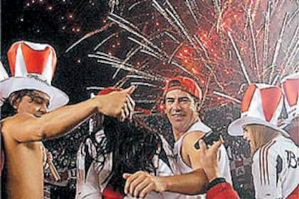 La felicidad de los Marcelos. Gallardo y Salas festejando un título con River