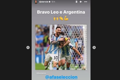 La felicitación de Djokovic a Messi y a la Selección