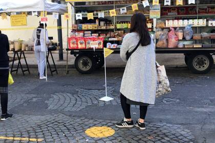 La feria en Almagro, en Lavalle al 800, fue una de las primeras tres que volvieron a abrir tras estar casi dos meses cerrada