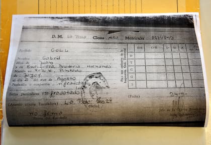 La ficha de identidad que hizo que "Jorgito" tuviera su nombre real
