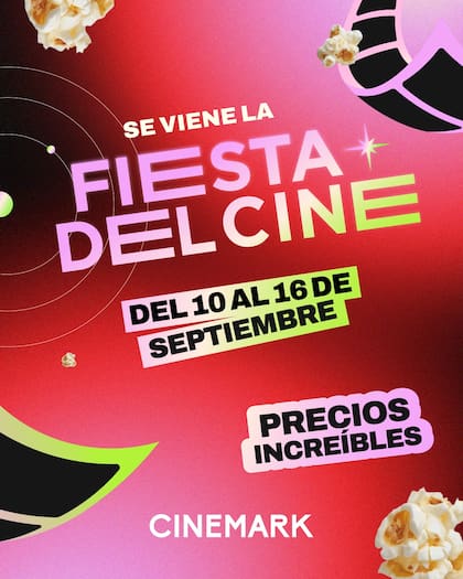 La Fiesta del Cine se realizará del 10 al 16 de septiembre (Foto: Cinemark)