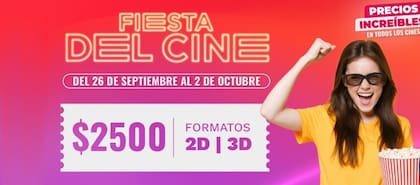 La Fiesta del Cine tendrá lugar entre el 26 de septiembre y el 2 de octubre