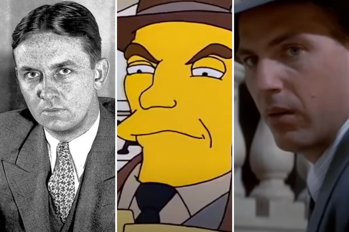 La figura de Eliot Ness fue llevada al cine y, también, a Los Simpson.