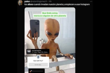 La figura de los aliens estallaron en las redes sociales (Captura Twitter)
