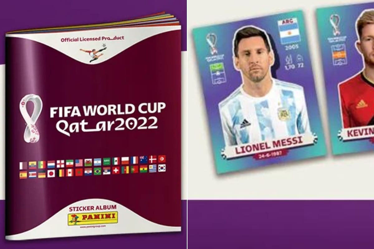 La figurita de Lionel Messi en el álbum del Mundial 2022
