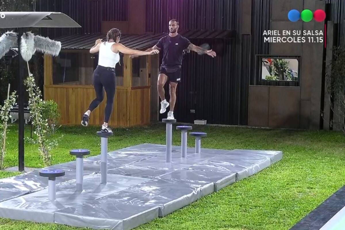 La final de la "prueba del líder" entre Romina y Maxi