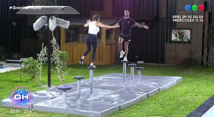 La final de la "prueba del líder" entre Romina y Maxi