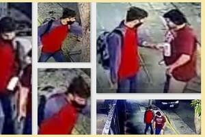 La fiscalía busca identificar al hombre de barbijo negro y remera roja