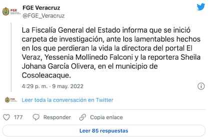 La Fiscalía dio a conocer que investiga los crímenes contra las periodistas