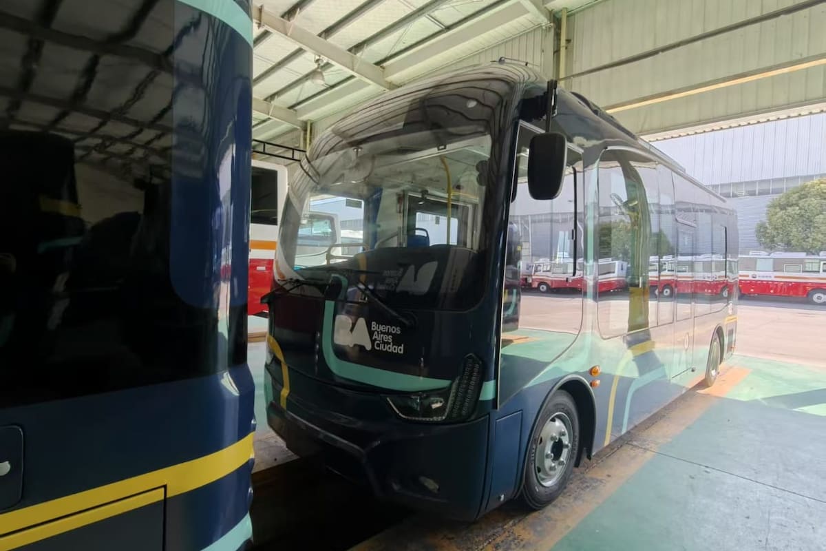 La flota de 12 coches de los nuevos buses eléctricos embarcó este miércoles desde China