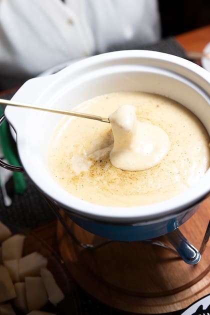 La fondue de Betty es de primera calidad.