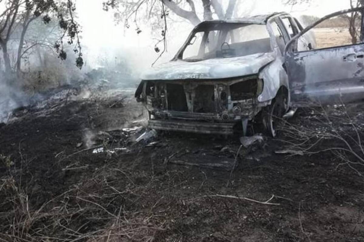 La Ford Ranger fue encontrada a la vera de la ruta 13.