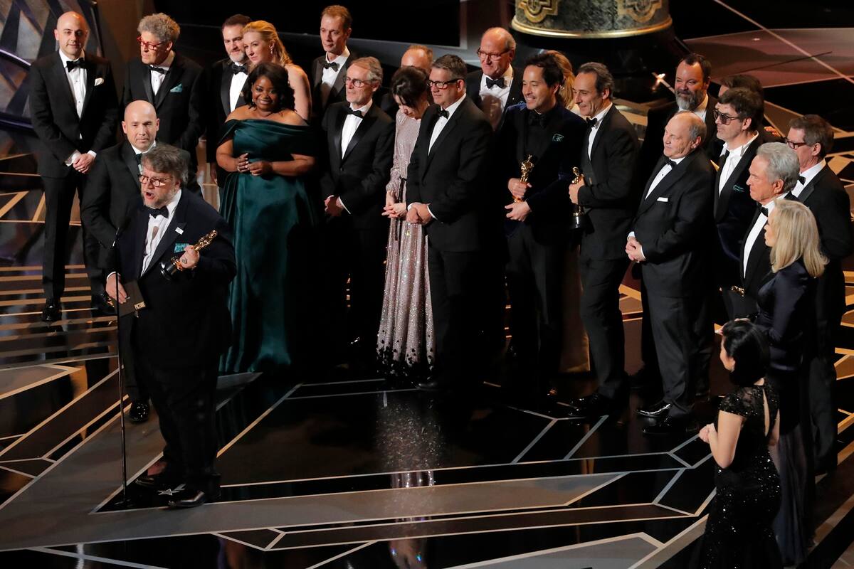 La forma del agua, de Guillermo del Toro, fue la gran ganadora de la noche
