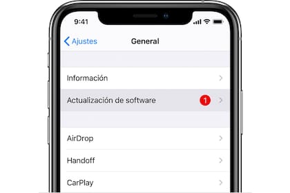 La forma más sencilla de actualizar un iPhone, un iPad o un iPod touch es entrar a Ajustes, General y Actualización de software (Apple)