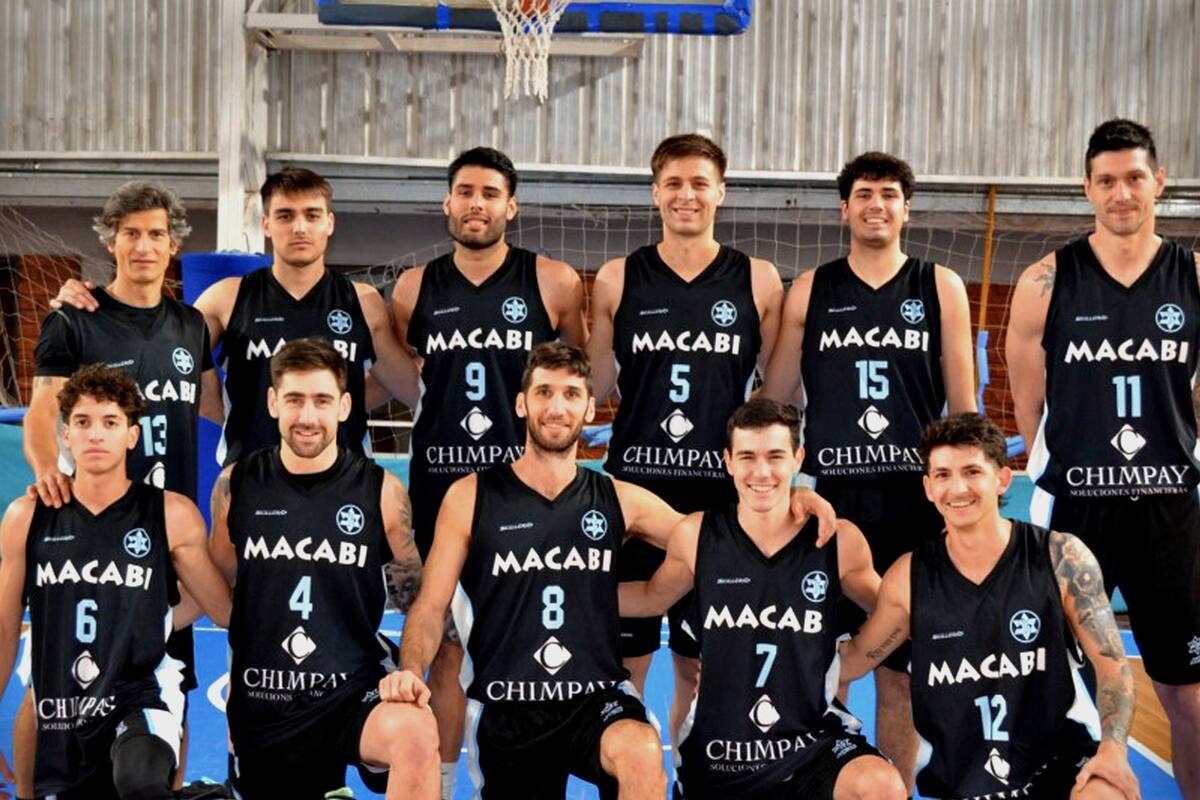 La formación de Israelita Macabi, el club mendocino de básquet que fue víctima de antisemitismo por parte de hinchas de Atenas